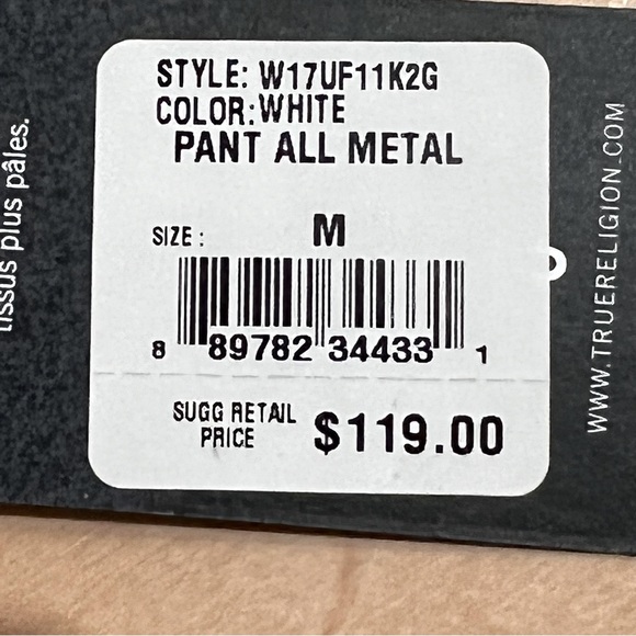 NWT True Religion " All Metal" Jogger Pant - Picture 12 of 15